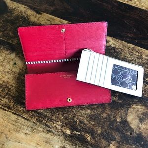 HENRI BENDEL West 57th Kangaroo Wallet Red